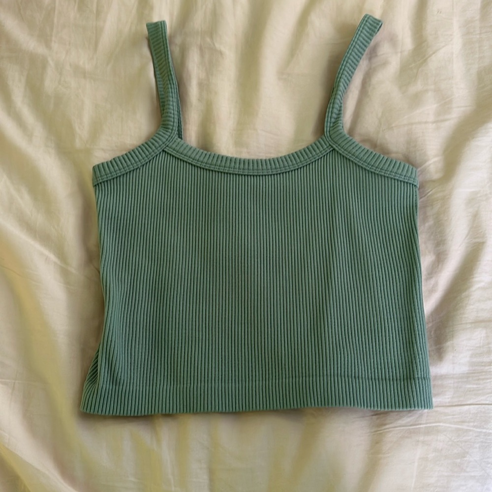 Teal ribbed Dynamic tank top